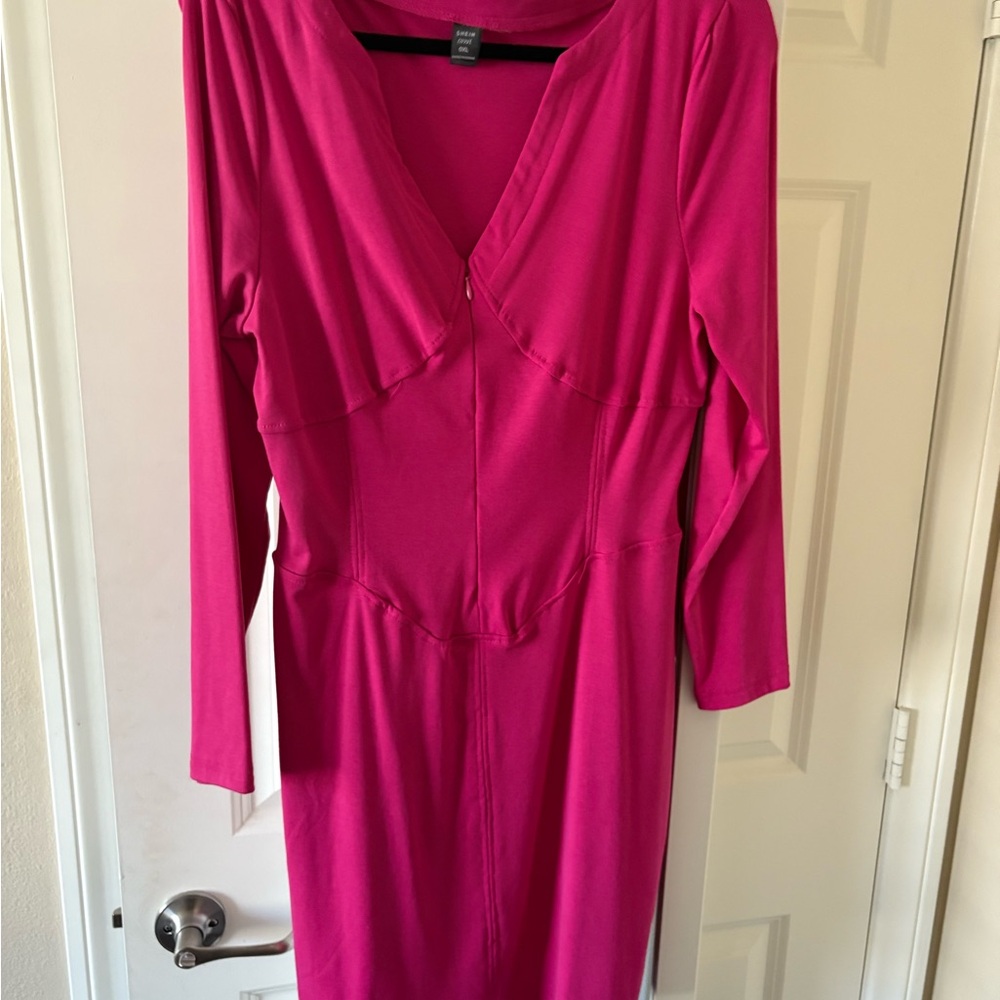 NWOT SHEIN CURVE Elegant Pink Women's Dress XL